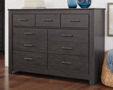 Warmstead Furniture - Ashley Furniture - Brinxton Bedroom - Full Panel Bed / Charcoal - B249B5